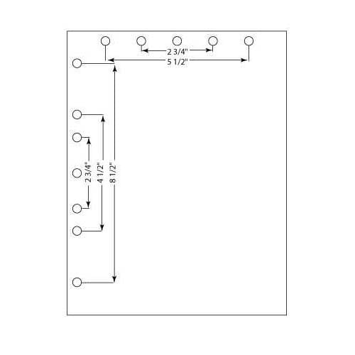 20lb Pre Punched 12 Hole 8.5" X 11" Paper - Case