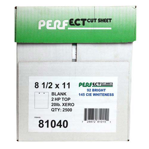 20lb Pre Punched 2 Hole Top 8.5" X 11" Paper - Case
