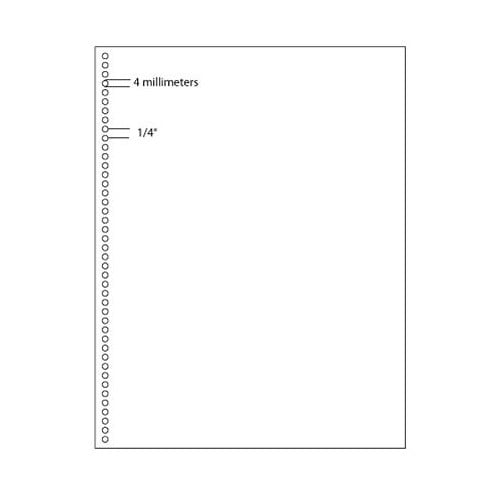20lb Pre Punched 4:1 Spiral 43-Hole 8.5" X 11" Paper - Case