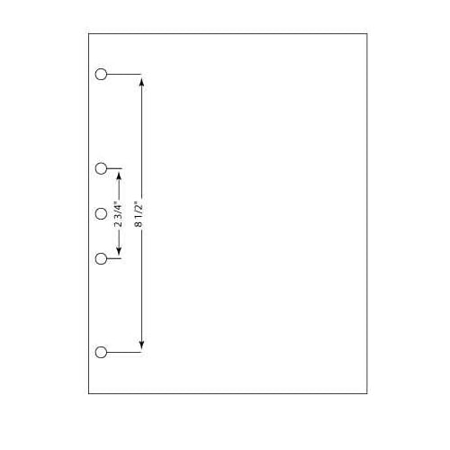 20lb Canary Pre Punched 5 Hole Left 8.5" X 11" Paper - Case