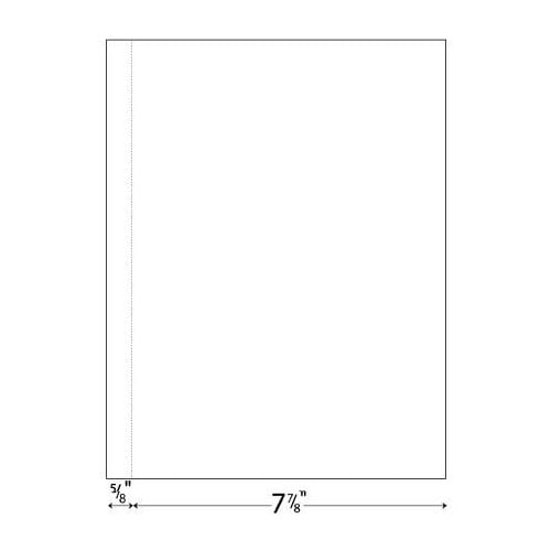 20lb Vertical 8.5" X 11" Perforated Paper 5/8" from left - 2500 sheets