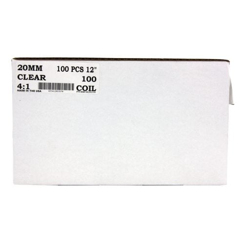 20mm Clear 4:1 Pitch Spiral Binding Coil - 100pk