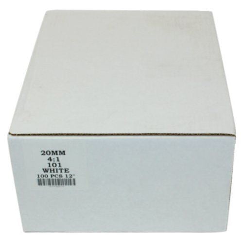20mm White 4:1 Pitch Spiral Binding Coil - 100pk