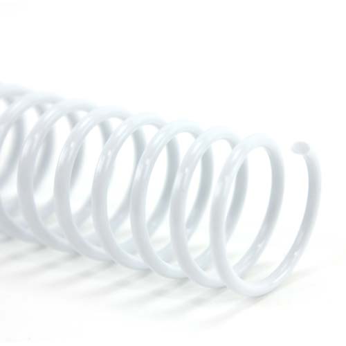 20mm White 4:1 Pitch Spiral Binding Coil - 100pk