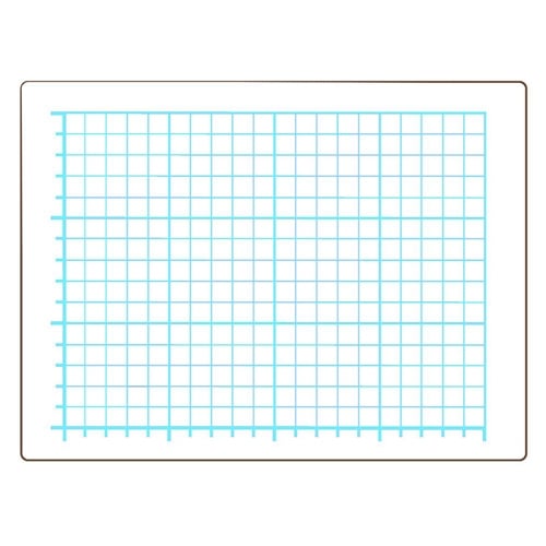 9" x 12" Quadrant Grid/Plain Two-Sided Dry Erase Lap Boards - 24pk