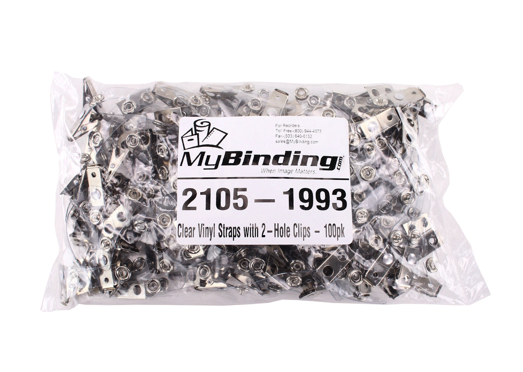 Clear Vinyl Straps w/ 2-Hole Clips