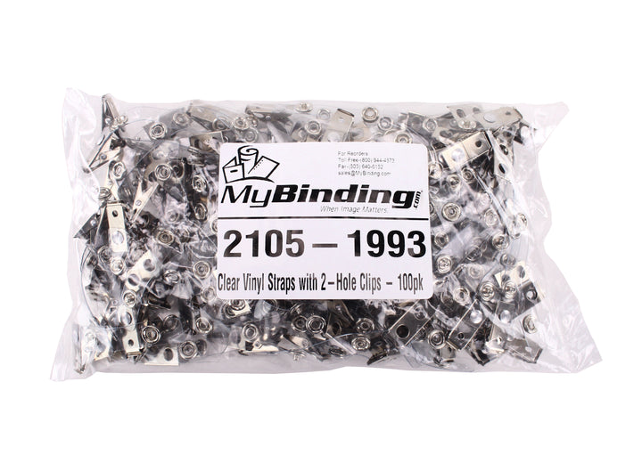 Clear Vinyl Straps w/ 2-Hole Clips