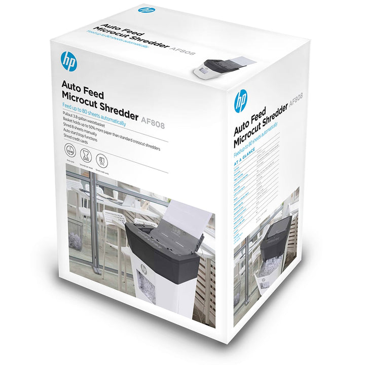HP AF808 Microcut Auto-Feed 8-Sheet Paper Shredder - Clearance Sale