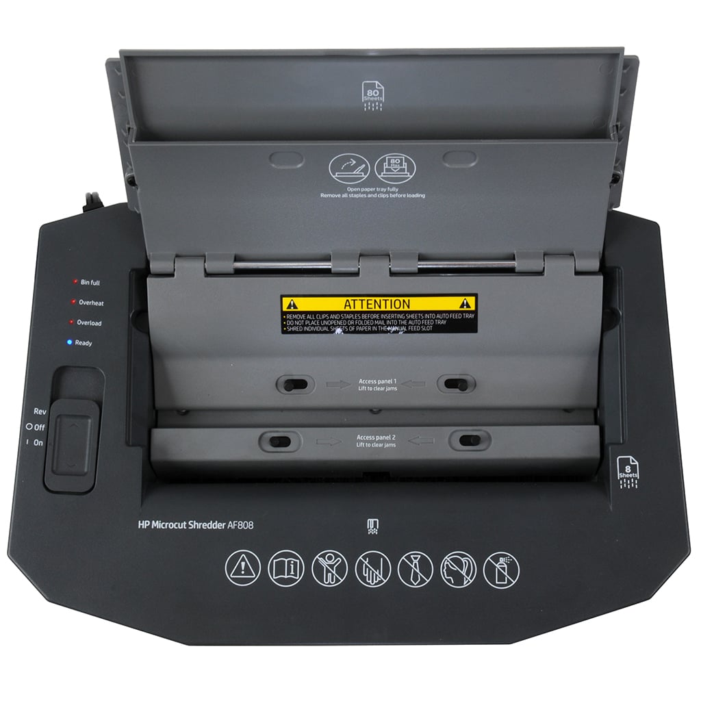HP AF808 Microcut Auto-Feed 8-Sheet Paper Shredder - Clearance Sale