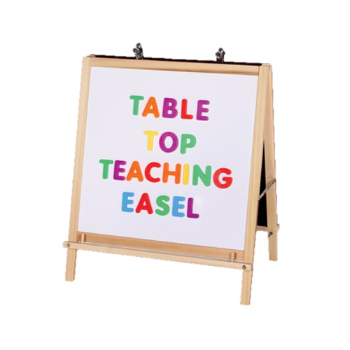 22" x 21" Dry-Erase/Hardboard Tabletop Teaching Easel