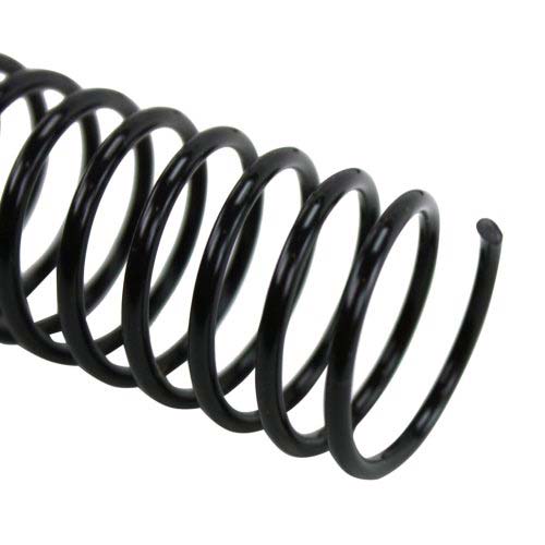 22mm Black 4:1 Pitch Spiral Binding Coil - 100pk
