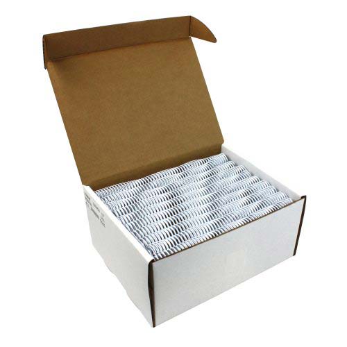 22mm White 4:1 Pitch Spiral Binding Coil - 100pk