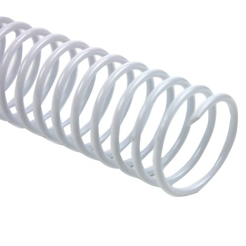 22mm White 4:1 Pitch Spiral Binding Coil - 100pk
