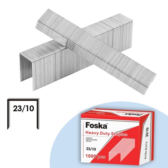 Foska 3/8" Heavy-Duty Staples for Skrebba W117R, W117L, and W115 Staplers