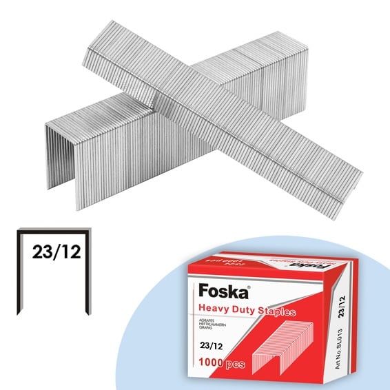 Foska 1/2" Heavy-Duty Staples for Skrebba W117R, W117L, and W115 Staplers
