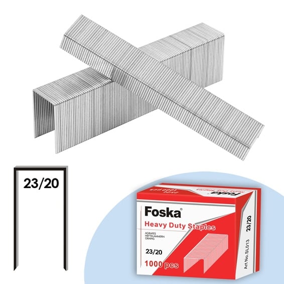 Foska 13/16" Heavy-Duty Staples for Skrebba W117R, W117L, and W115 Staplers