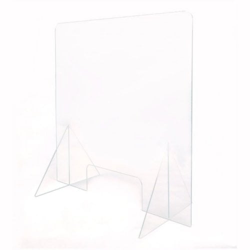 30" x 48" Clear Acrylic Safety Barrier / Sneeze Guard for Service Counter