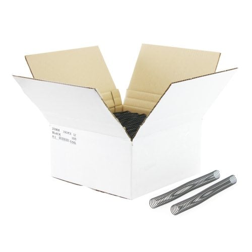 23mm Black 4:1 Pitch Spiral Binding Coil - 100pk