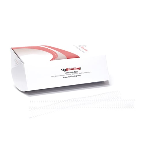 23mm Clear 4:1 Pitch Spiral Binding Coil - 100pk