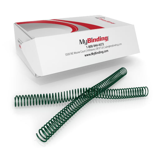 23mm Forest Green 4:1 Pitch Spiral Binding Coil - 100pk
