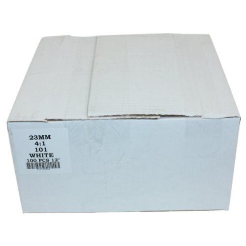 23mm White 4:1 Pitch Spiral Binding Coil - 100pk