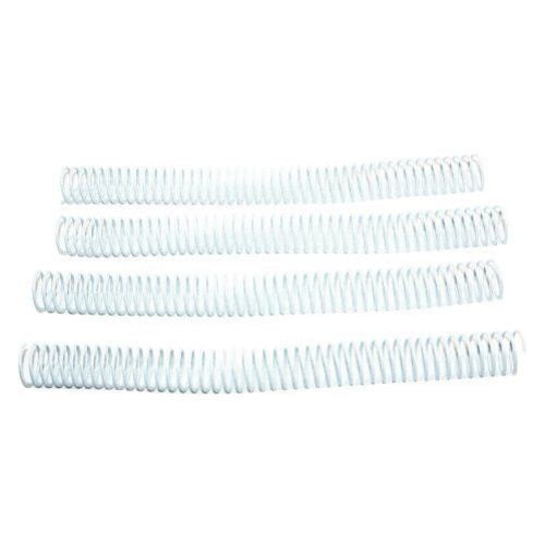 23mm White 4:1 Pitch Spiral Binding Coil - 100pk