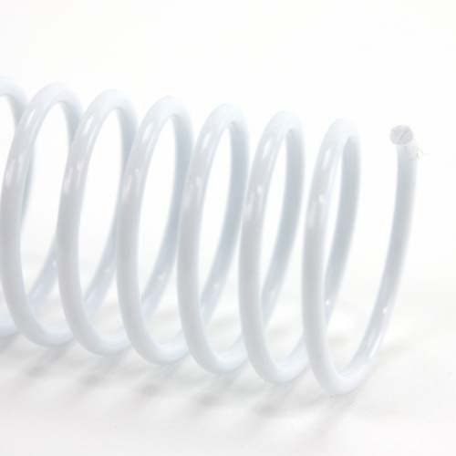 23mm White 4:1 Pitch Spiral Binding Coil - 100pk