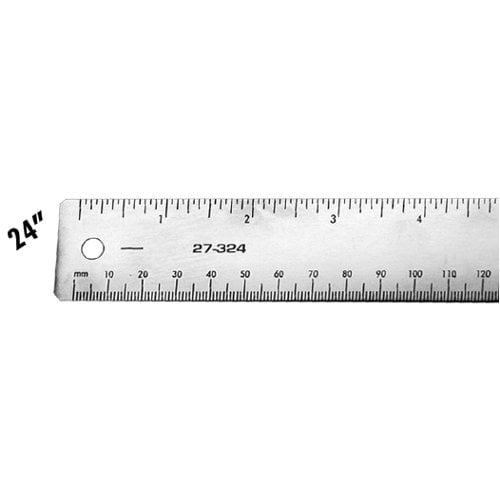 24" Plain Scale Xtreme HD Stainless Steel Rulers