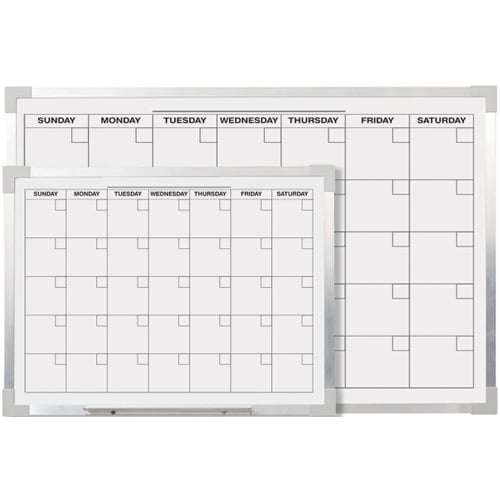 Magnetic Dry-Erase Calendars with Aluminum Frame