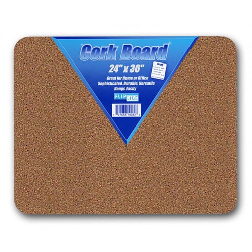 24" x 36" Unframed Natural Cork Bulletin Boards - 12pk