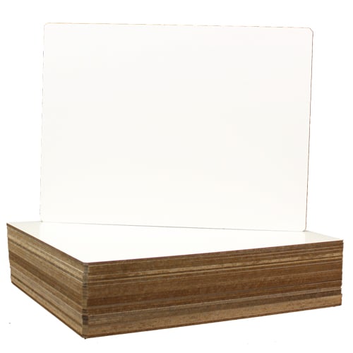 9" x 12" Unframed Dry-Erase Lap Boards with Nipped Corners - 24pk