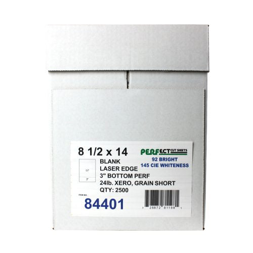 24lb Horizontal 8.5" X 14" Perforated Paper @ 3" Case