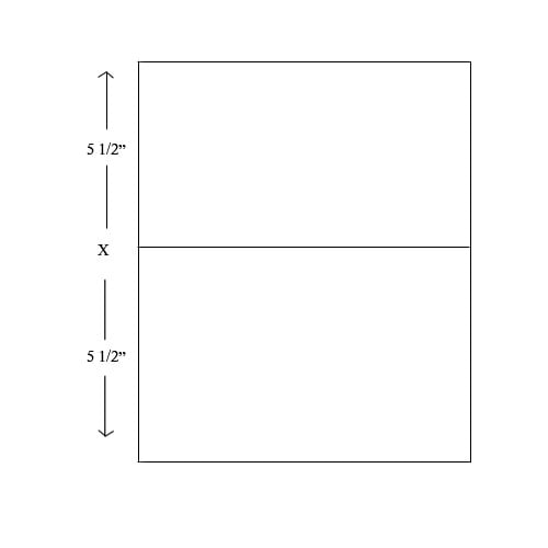 24lb Horizontal 8.5" X 11" Perforated Paper