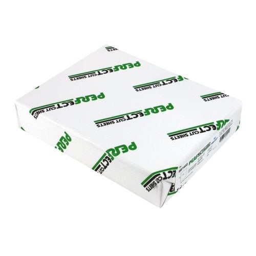 24lb Vertical 8.5" X 11" Perforated Paper 5/8" from left - 2500 sheets