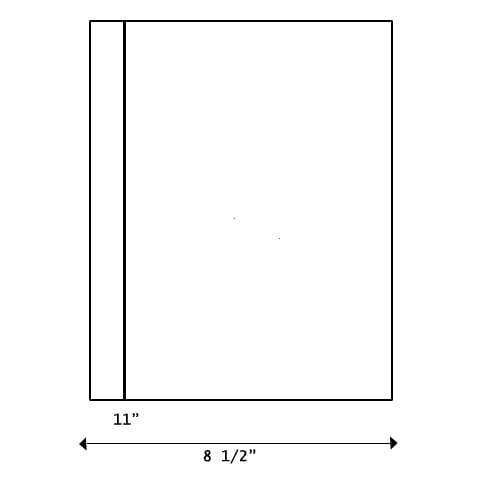 24lb Vertical 8.5" X 11" Perforated Paper
