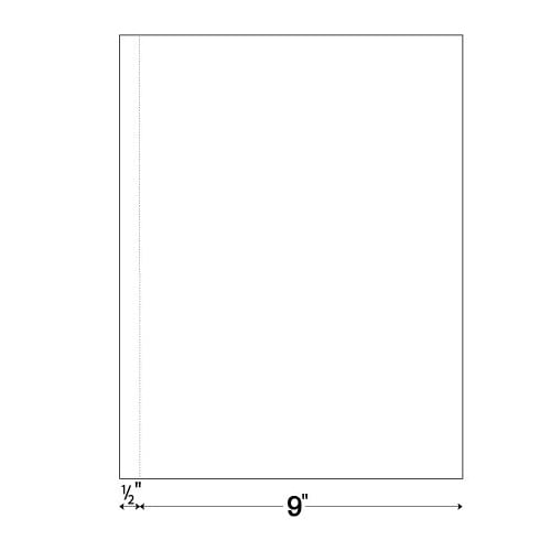 24lb Vertical 9" X 11" Perforated Paper 1/2" from left - 2500 sheets