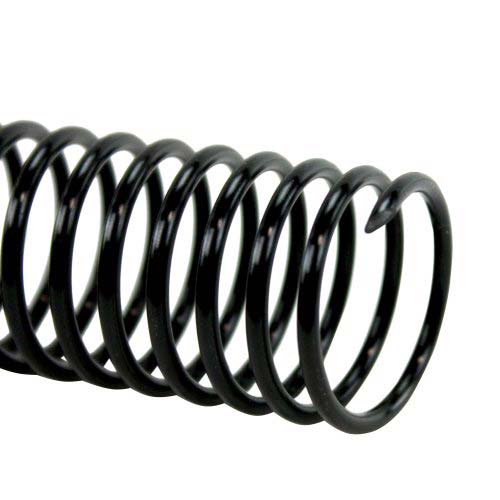 25mm Black 4:1 Pitch Spiral Binding Coil - 100pk