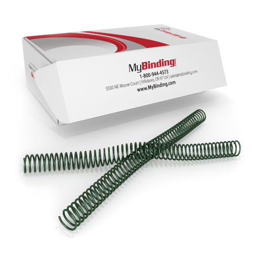 25mm Metallic Forest 4:1 Pitch Spiral Binding Coil - 100pk