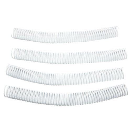25mm White 4:1 Pitch Spiral Binding Coil - 100pk