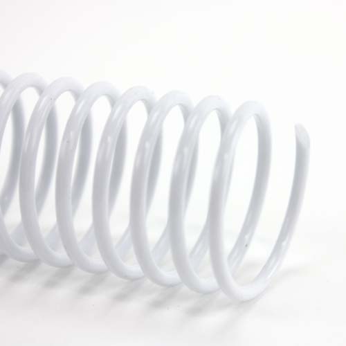 25mm White 4:1 Pitch Spiral Binding Coil - 100pk