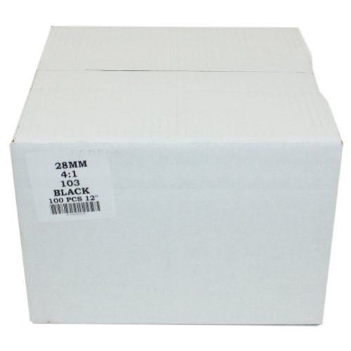 28mm Black 4:1 Pitch Spiral Binding Coil - 100pk
