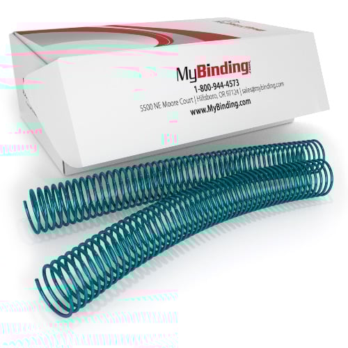 28mm Dark Teal 4:1 Pitch Spiral Binding Coil - 100pk