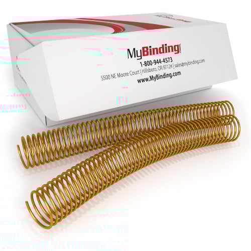28mm Gold 4:1 Pitch Spiral Binding Coil - 100pk