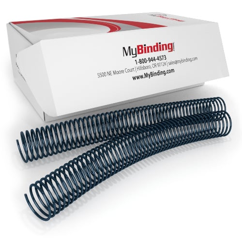 28mm Navy 4:1 Pitch Spiral Binding Coil - 100pk