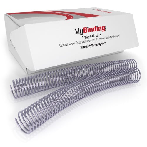 28mm Silver 4:1 Pitch Spiral Binding Coil - 100pk
