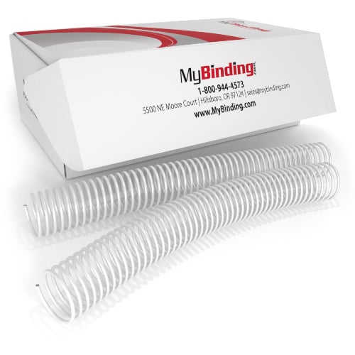 28mm White 4:1 Pitch Spiral Binding Coil - 100pk