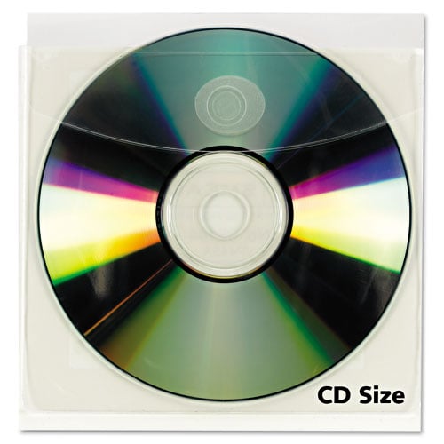 3-1/2" x 3-1/2" Adhesive Back Mini CD Holders - 100pk