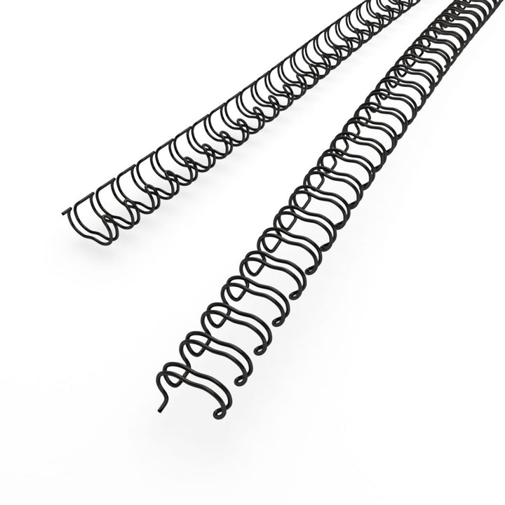 Black 1/4" 3:1 Pitch Twin Loop Wire - 100pk