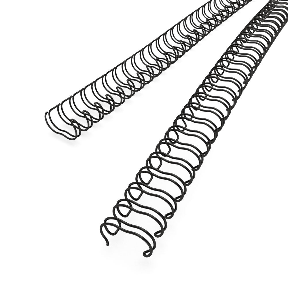 Black 3/8" 3:1 Pitch Twin Loop Wire - 100pk