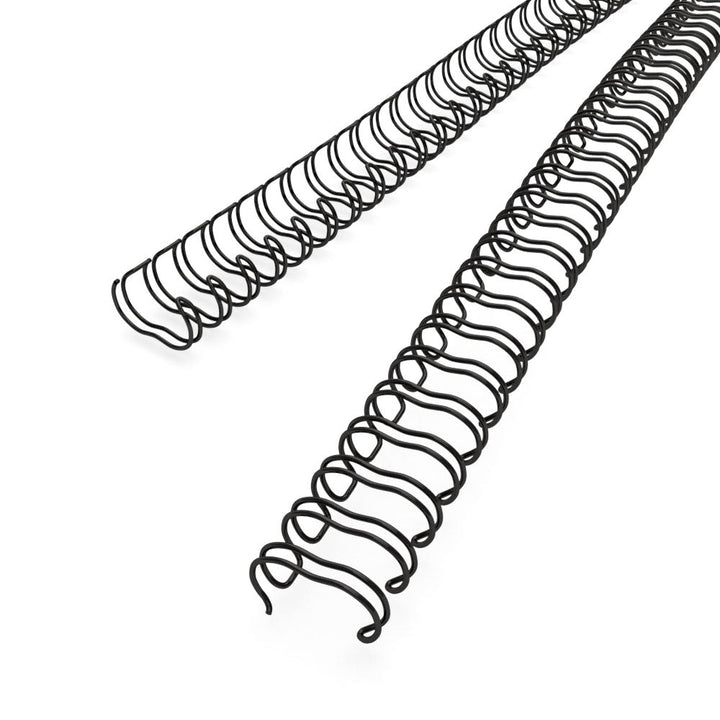 Black 7/16" 3:1 Pitch Twin Loop Wire - 100pk